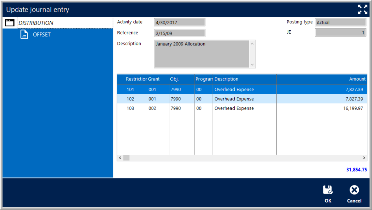 General Ledger Allocation overhead 2021